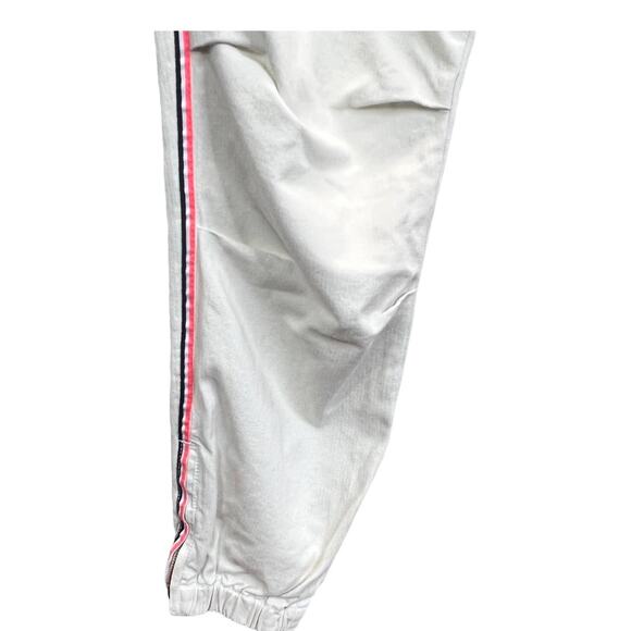 Sundry Women’s 100% Cotton White Jogger Pants Size 27 Taped Leg Streetwear Edgy - Picture 12 of 14